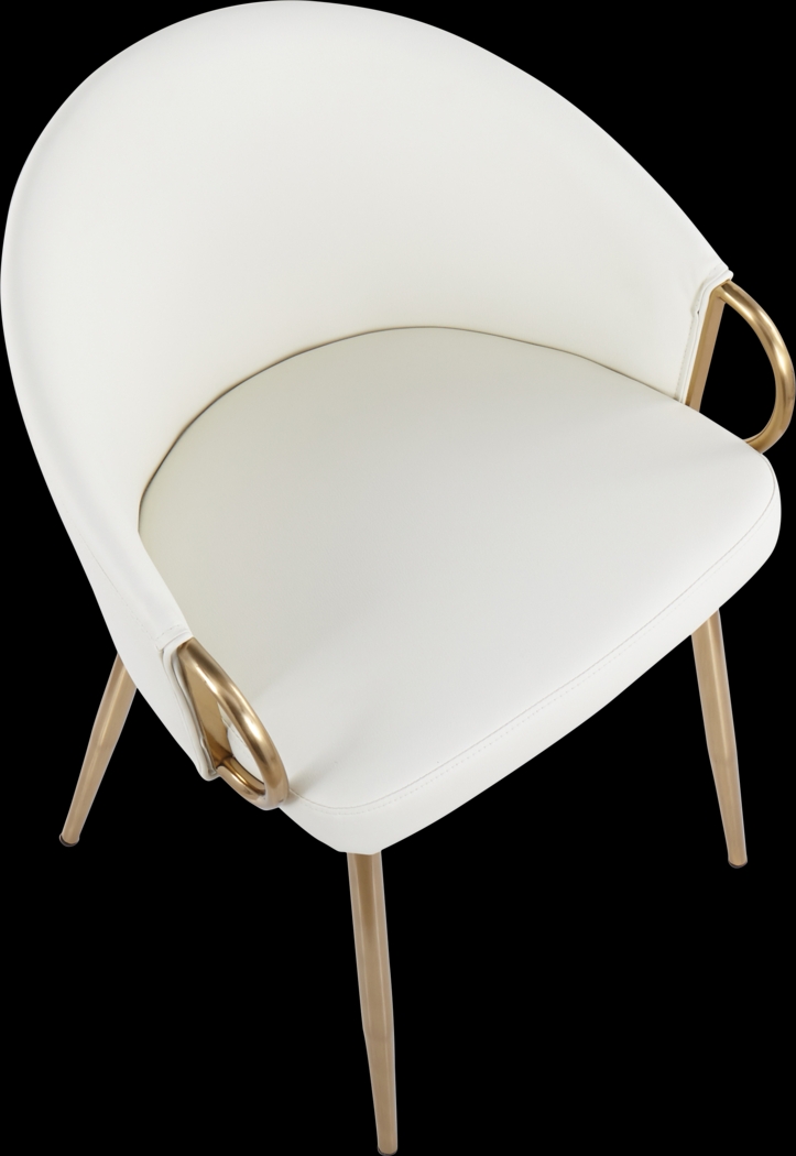 Cherylyn White Gold Side Chair - Thumbnail - Image 6