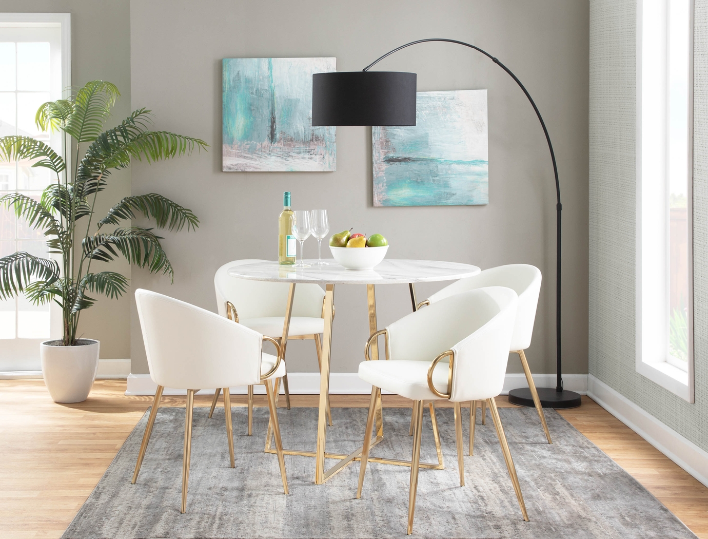 Cherylyn White Gold Side Chair - Thumbnail - Image 7