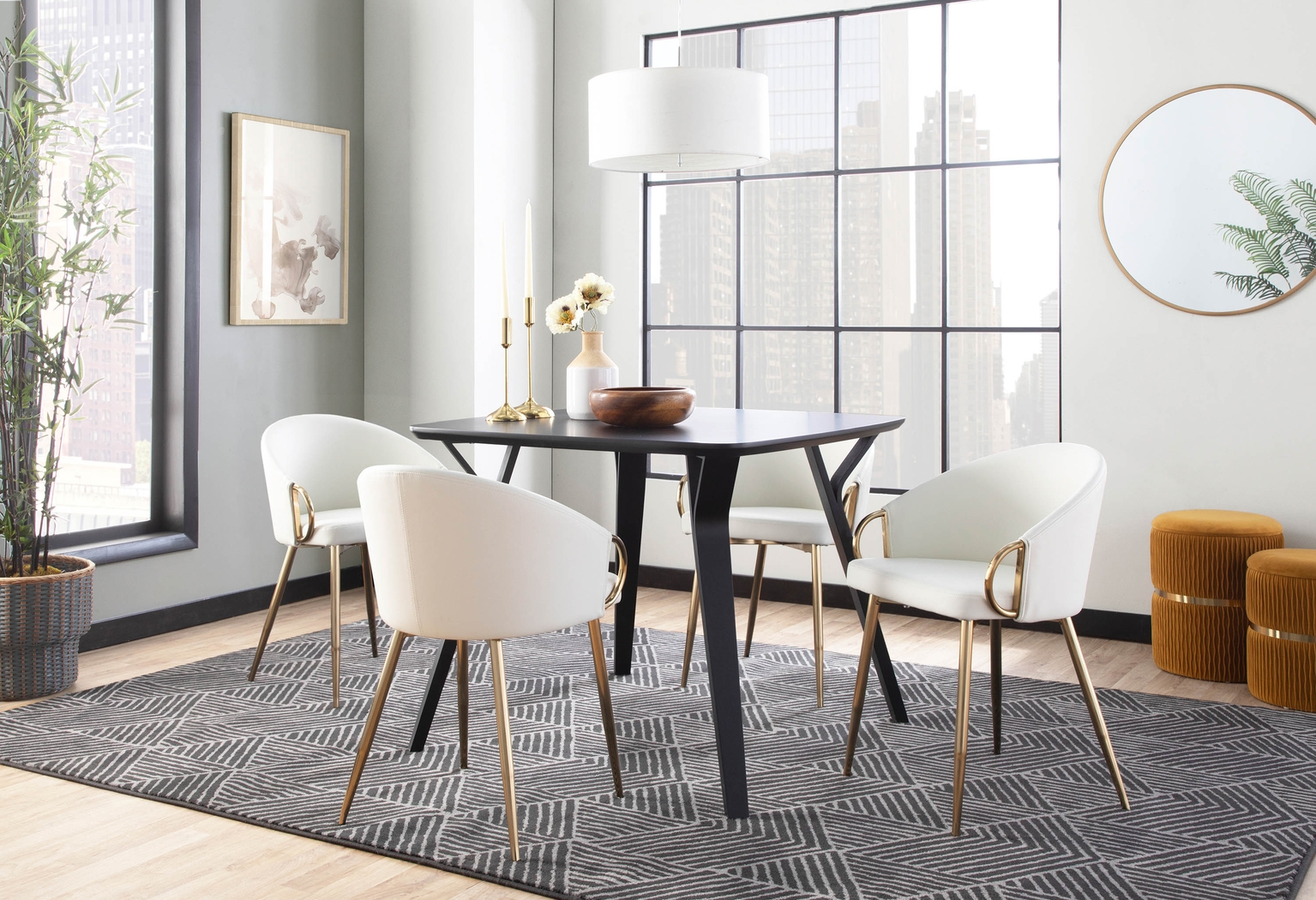 Cherylyn White Gold Side Chair - Thumbnail - Image 9