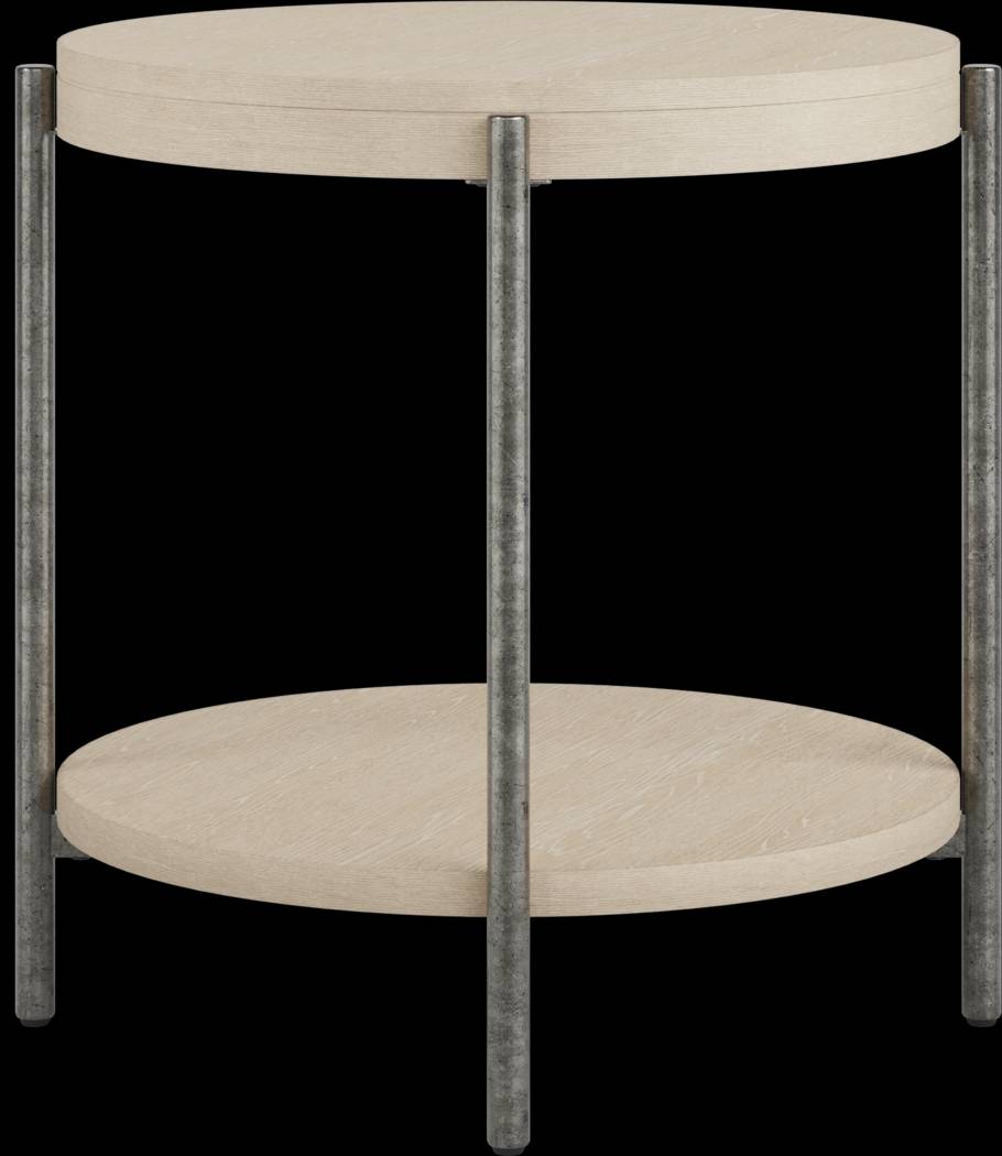 Cheshire Gray Round End Table - Thumbnail - Image 2
