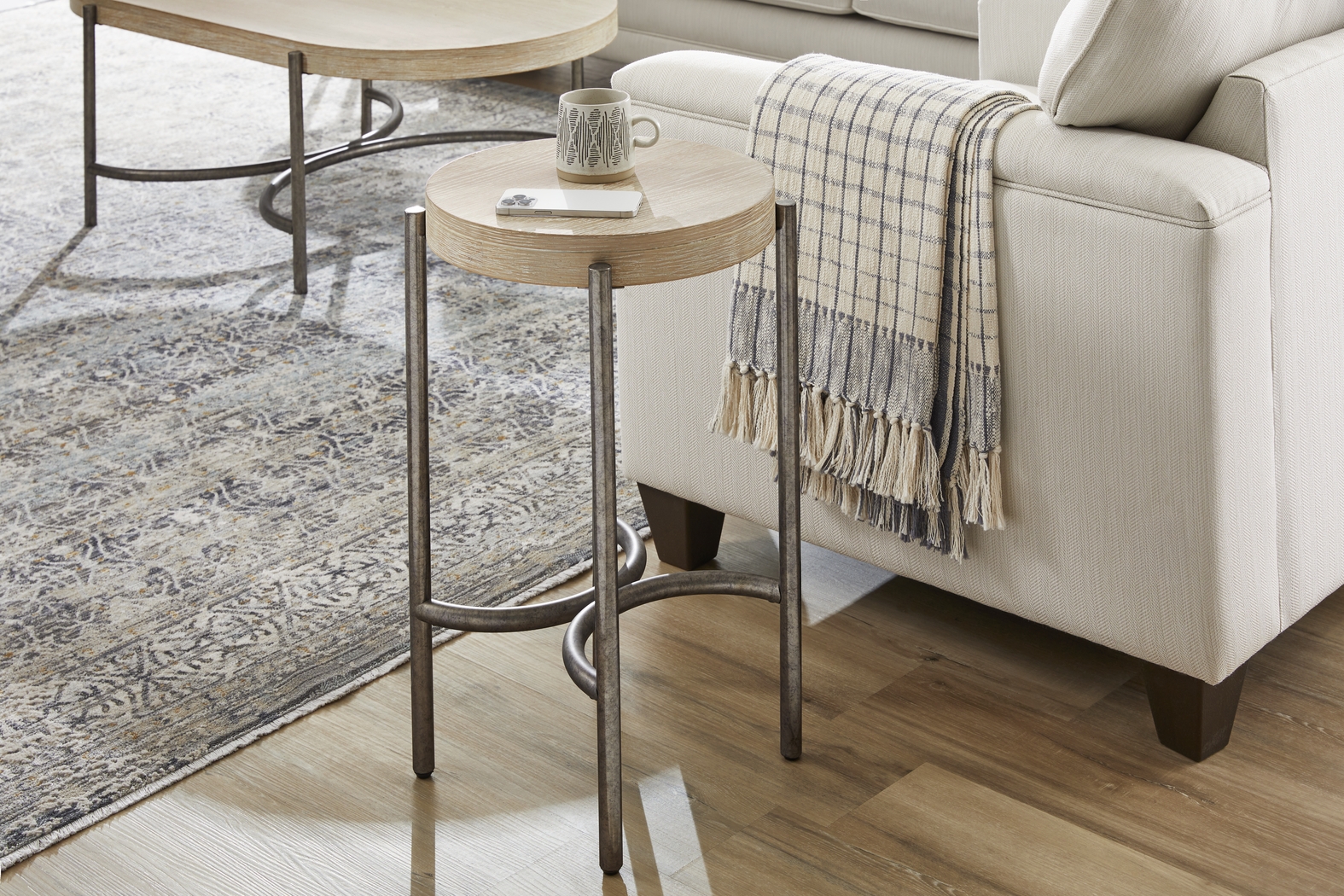 Cheshire Gray Round Side Table - Thumbnail - Image 3