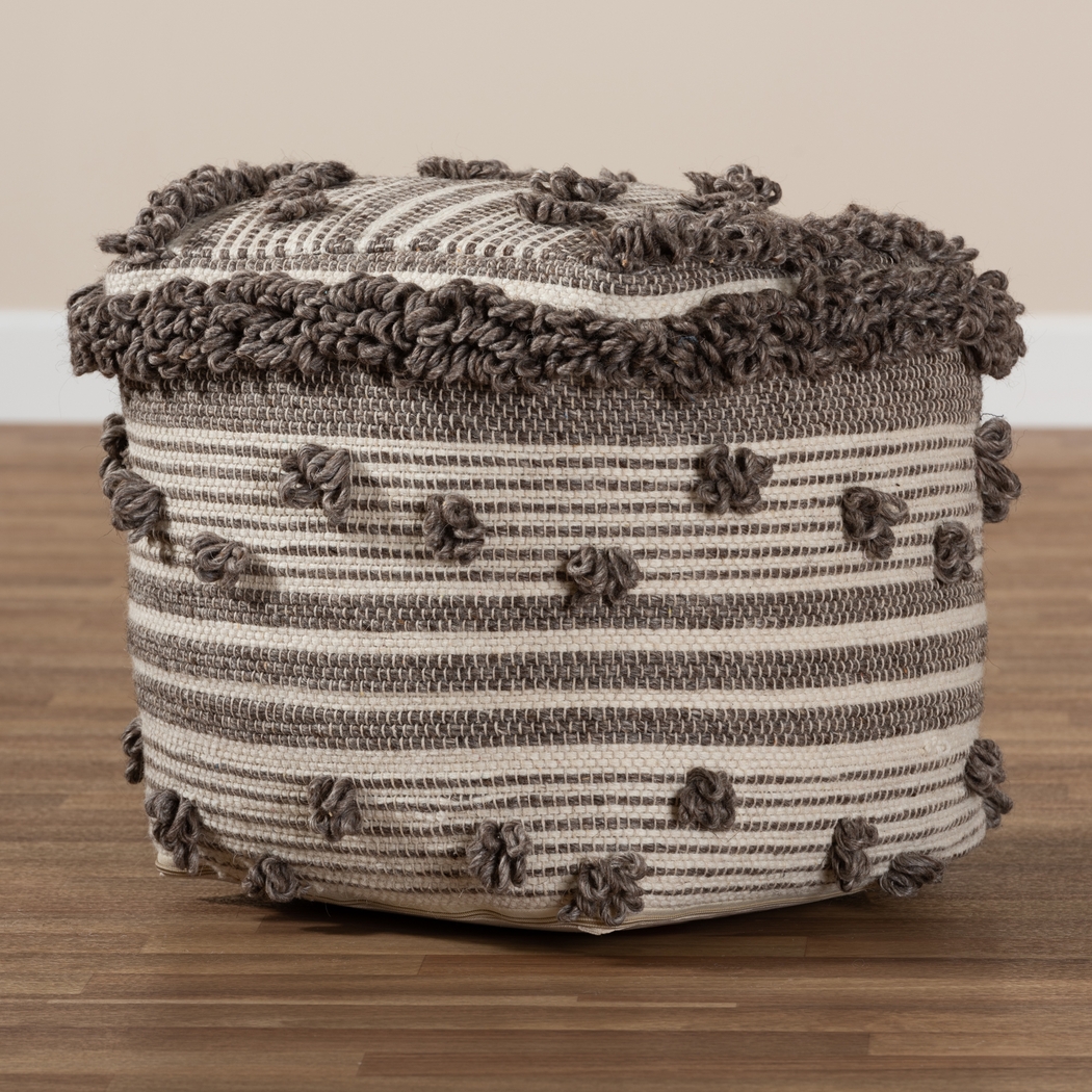 Chessington Brown Pouf - Thumbnail - Image 4