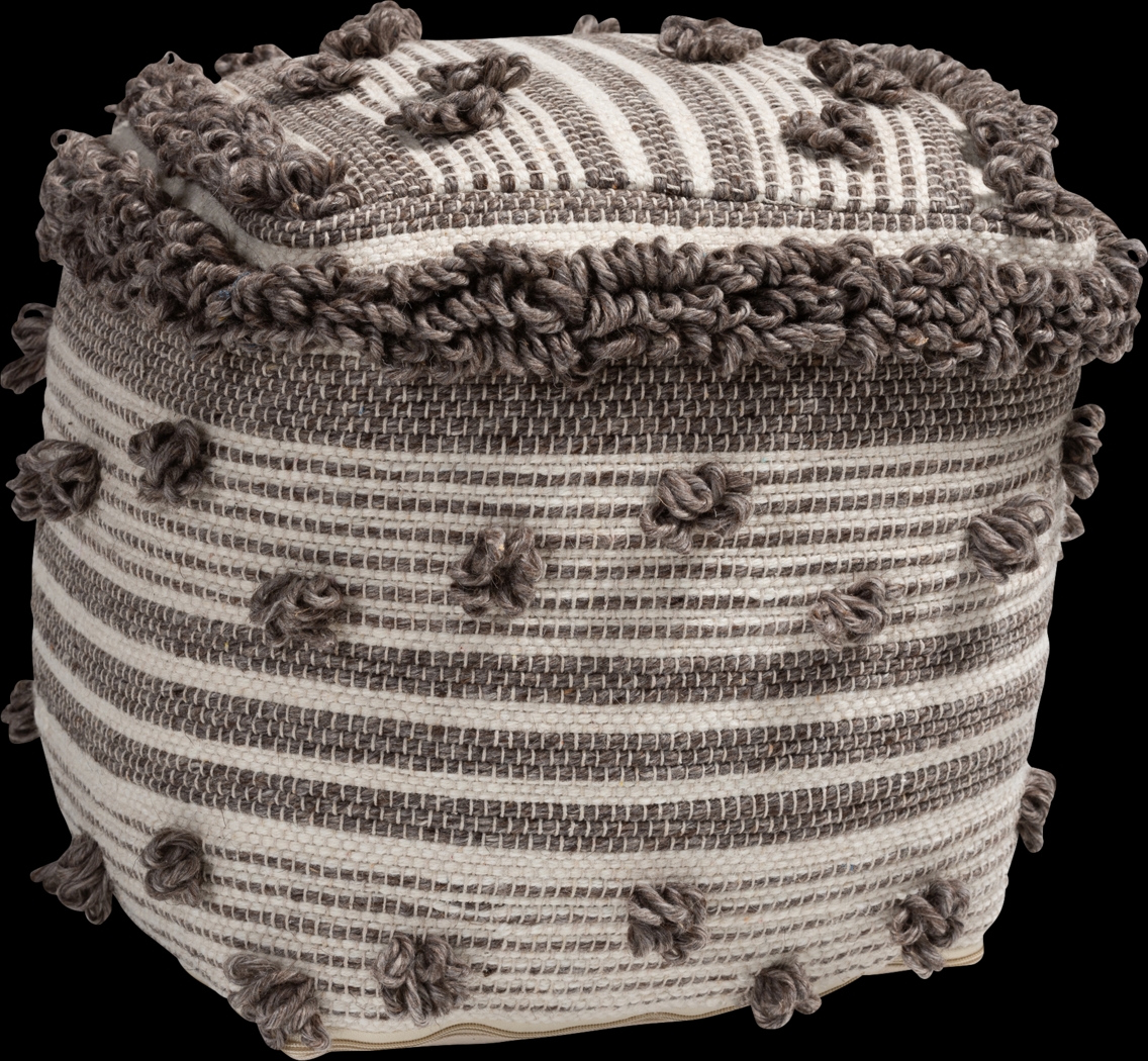 Chessington Brown Pouf - Thumbnail - Image 1