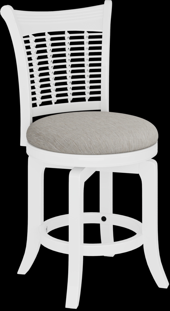 Chesterman White Counter Height Swivel Stool - Thumbnail - Image 1