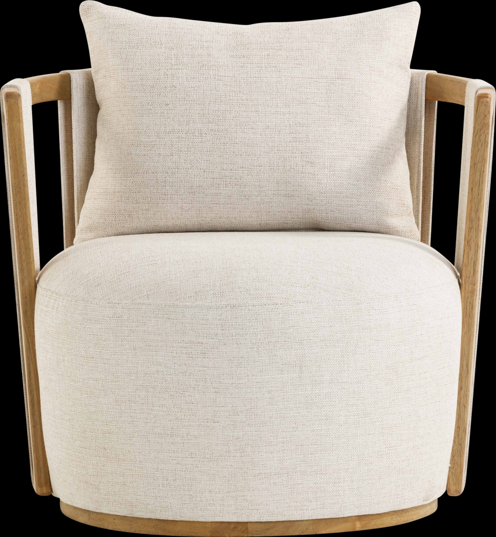 Chesterna Cream Swivel Accent Chair - Thumbnail - Image 3