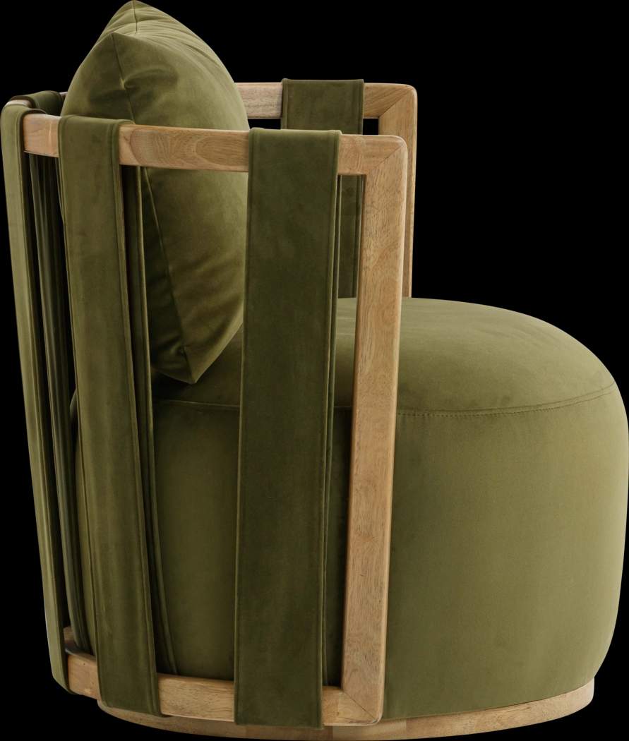 Chesterna Green Swivel Accent Chair - Thumbnail - Image 5