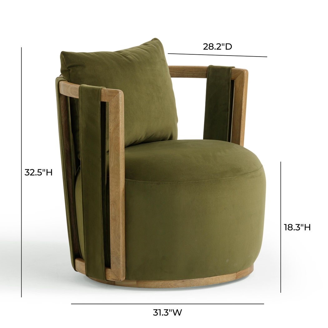 Chesterna Green Swivel Accent Chair - Thumbnail - Image 6