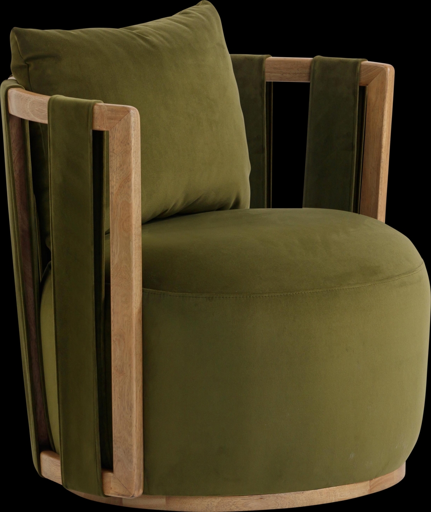 Chesterna Green Swivel Accent Chair - Thumbnail - Image 1