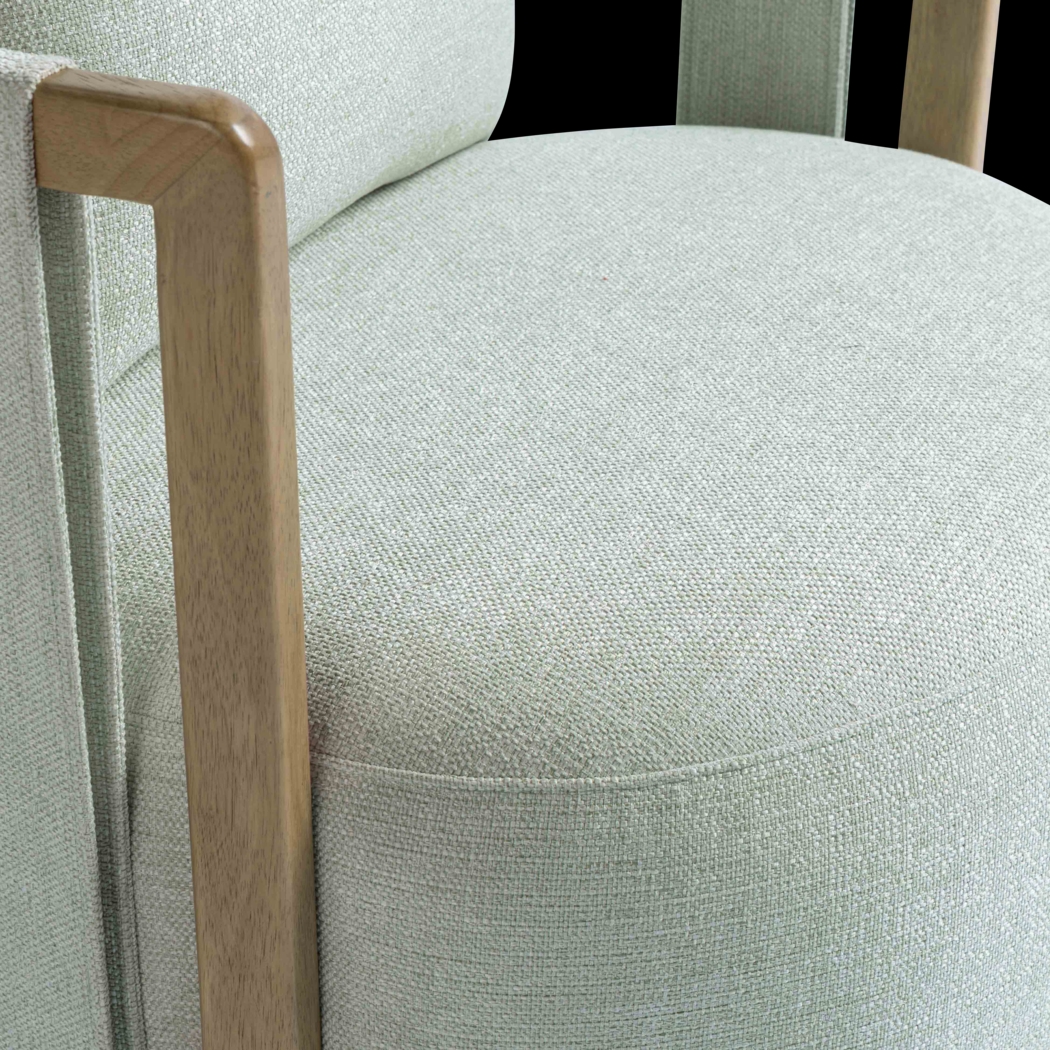 Chesterna Mint Green Swivel Accent Chair - Thumbnail - Image 2