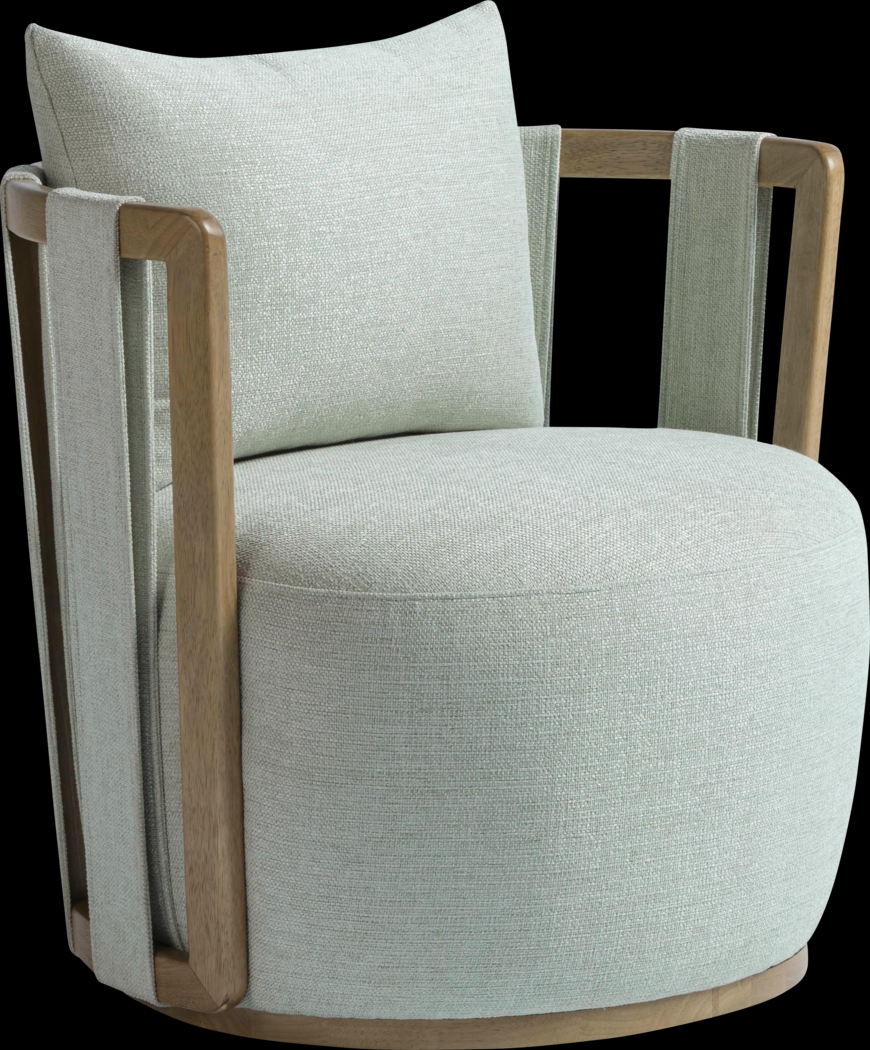 Chesterna Mint Green Swivel Accent Chair - Thumbnail - Image 1