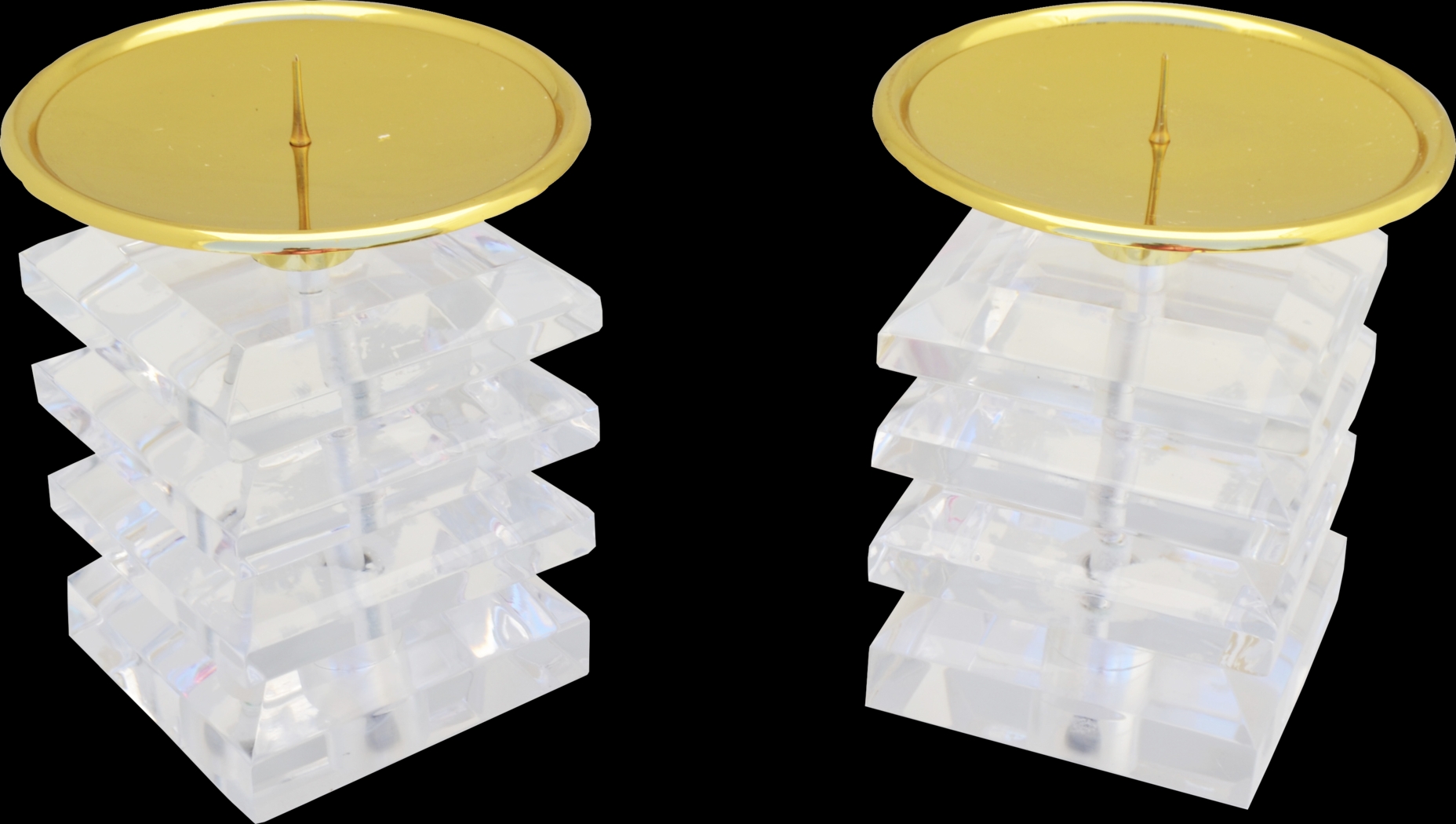 Chesterver Clear Candle Holder, Set of 2 - Thumbnail - Image 1