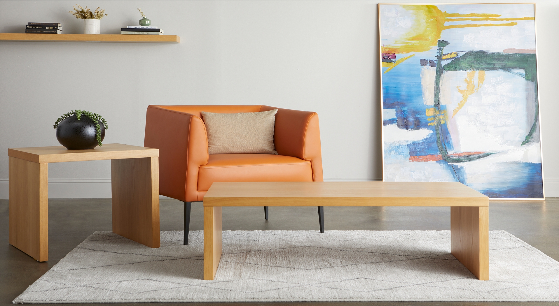 Chevae Light Brown Side Table - Thumbnail - Image 2