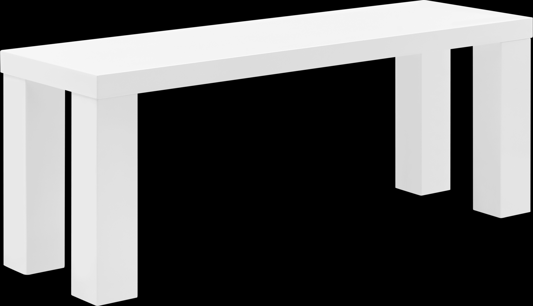 Chevae White 49 in. Dining Bench - Thumbnail - Image 3