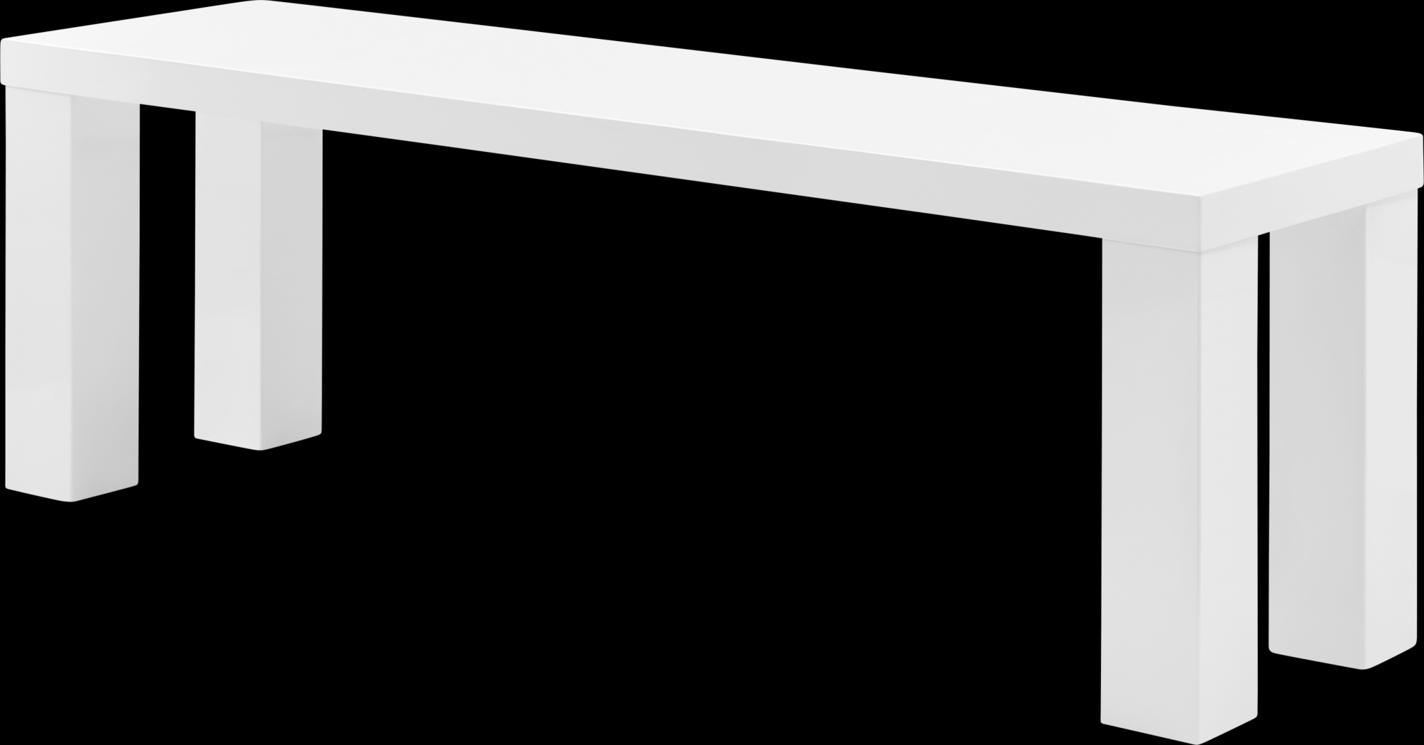 Chevae White 57 in. Dining Bench - Thumbnail - Image 3