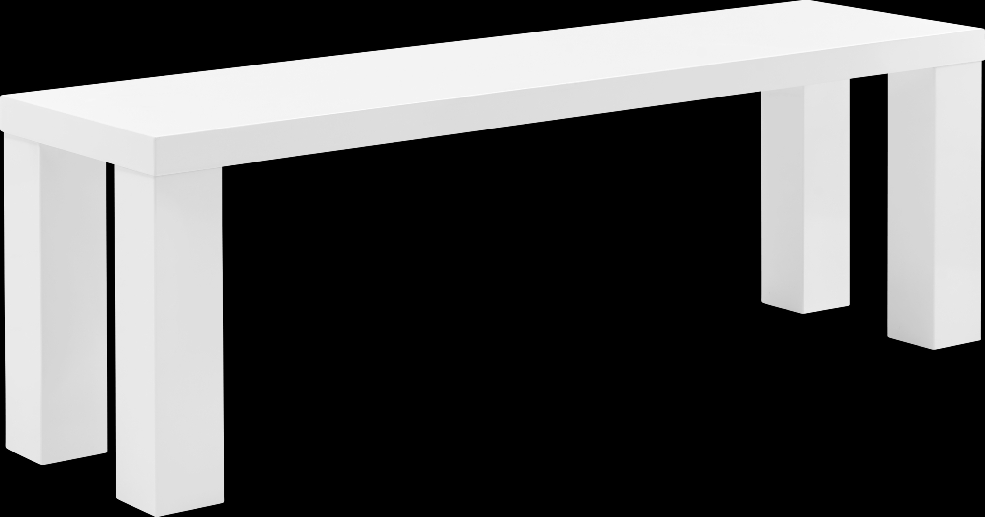 Chevae White 57 in. Dining Bench - Thumbnail - Image 1