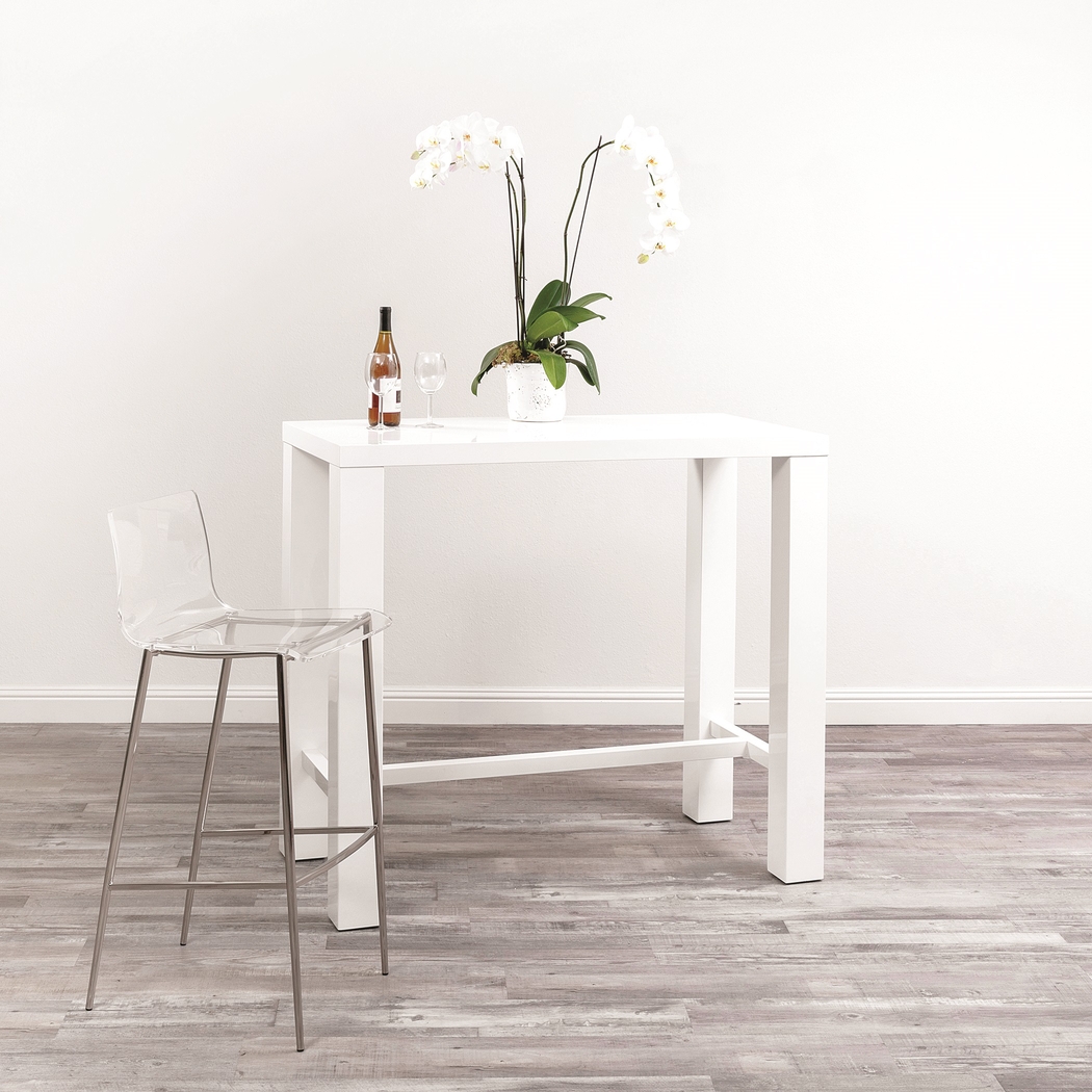 Chevae White Bar Height Table - Thumbnail - Image 2