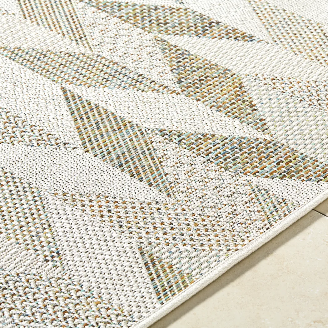 Chevron Vista Tan Multi 5'x7' Indoor/Outdoor Rug - Image 4