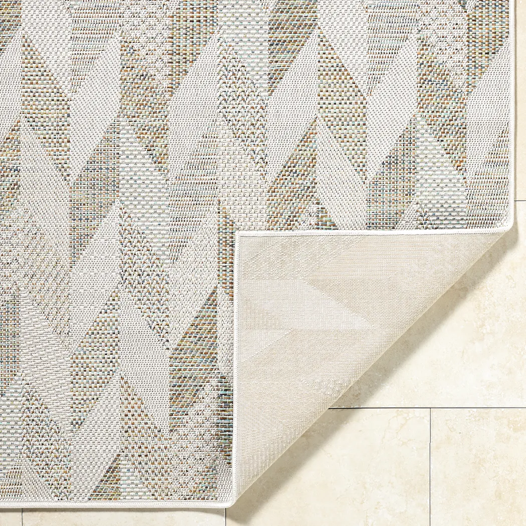 Chevron Vista Tan Multi 5'x7' Indoor/Outdoor Rug - Image 5