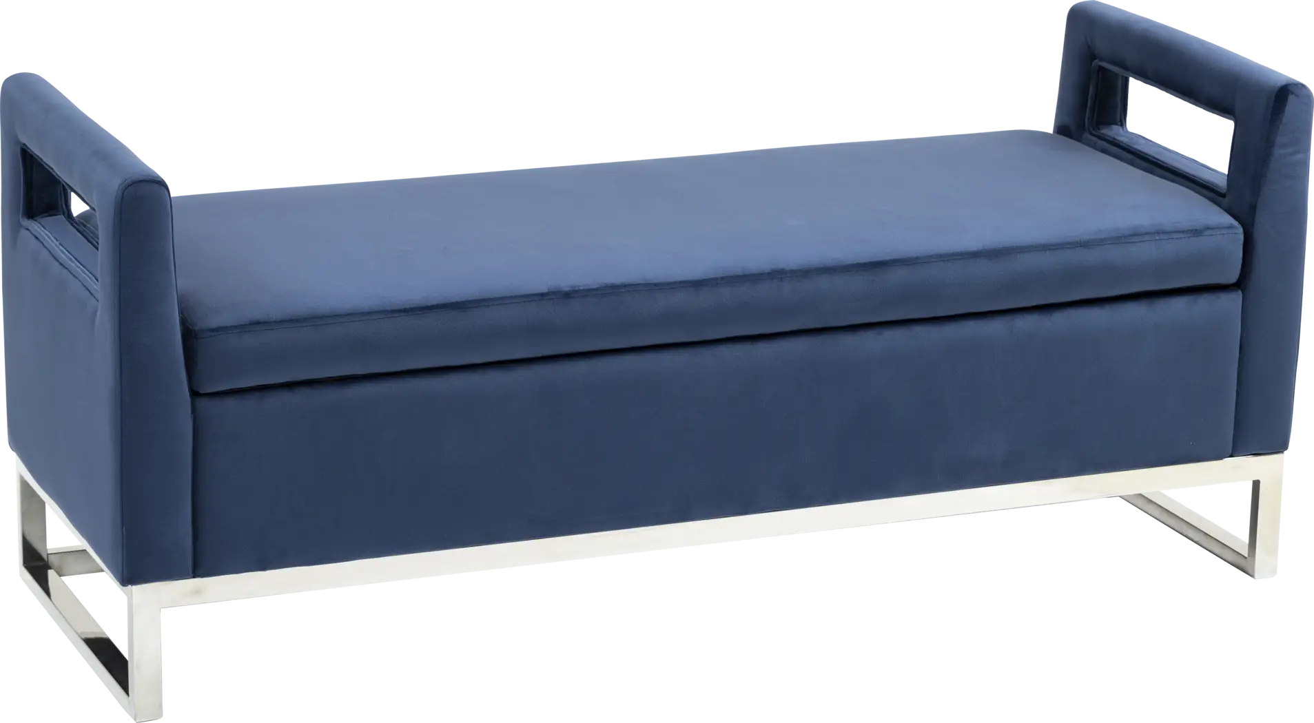 Chiara Blue Storage Ottoman - Thumbnail - Image 1