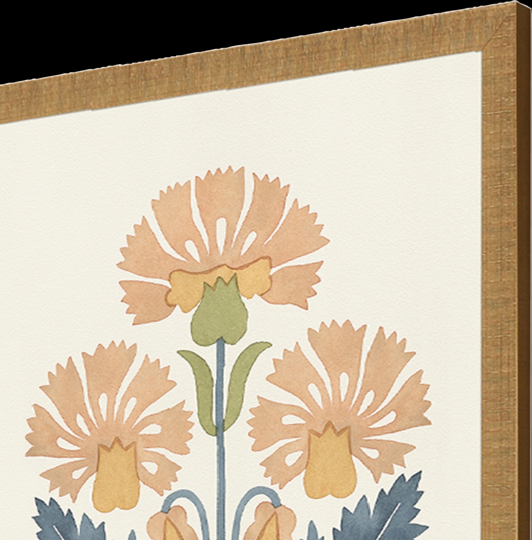 Chic Flourish Beige Artwork, Set of 4 - Thumbnail - Image 4