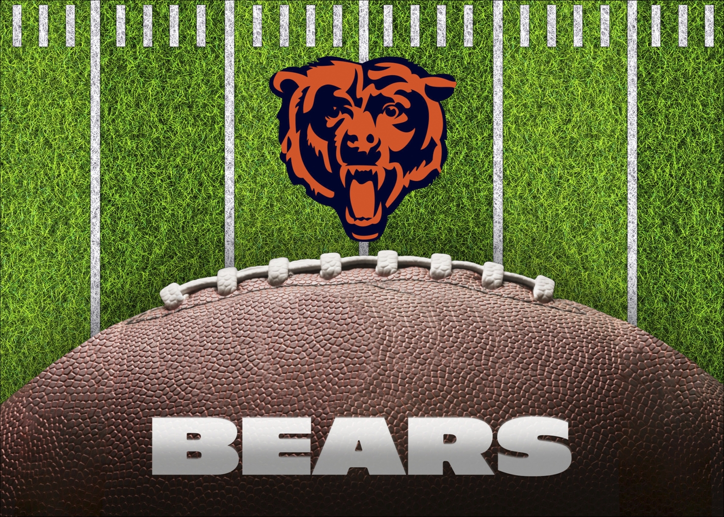 Chicago Bears 5' x 7' Machine Washable Rug - Thumbnail - Image 1