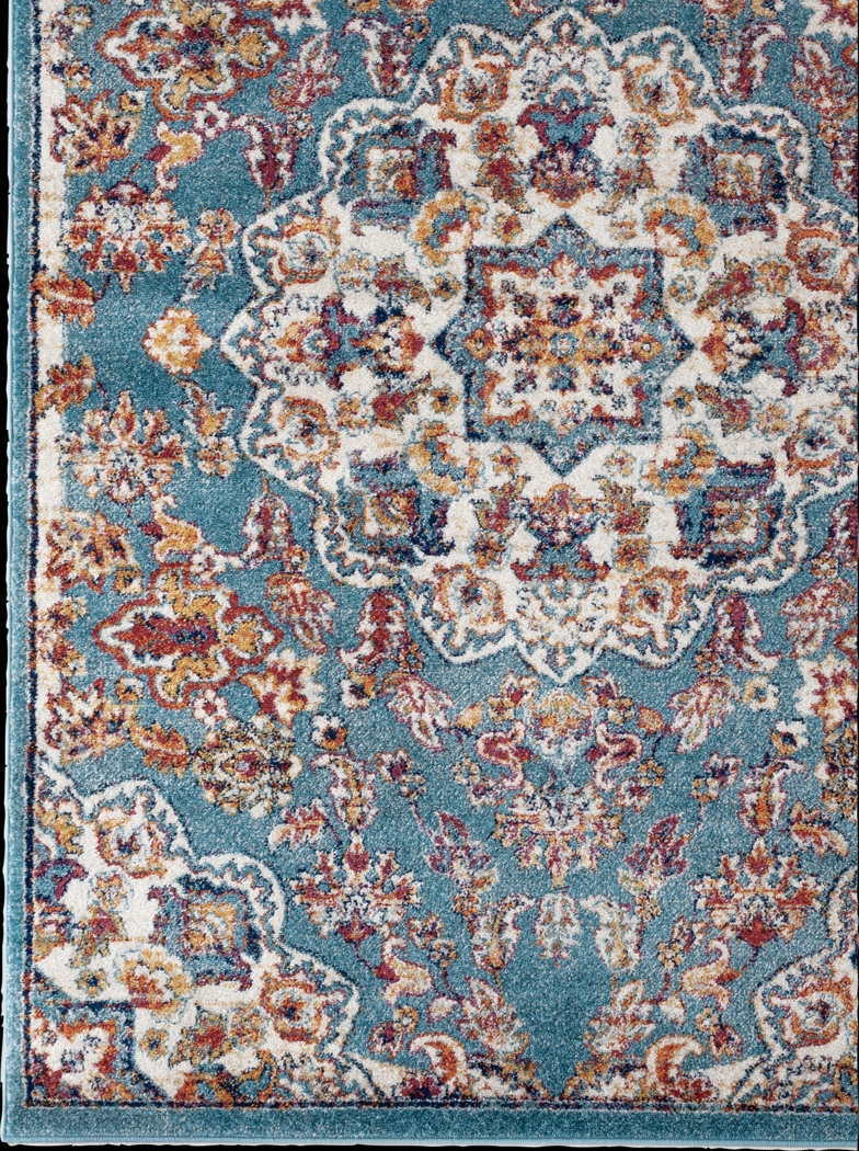 Chicana Blue 5' x 7'6 Rug - Thumbnail - Image 4