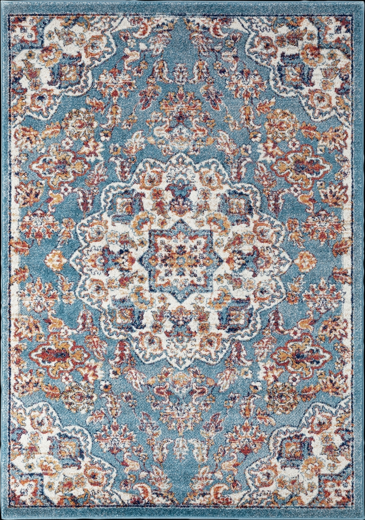 Chicana Blue 5' x 7'6 Rug - Thumbnail - Image 1