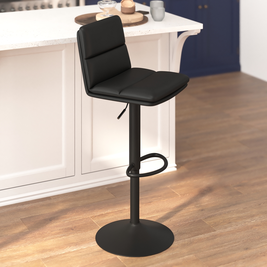 Chickaree Black Barstool, Set of 2 - Thumbnail - Image 3
