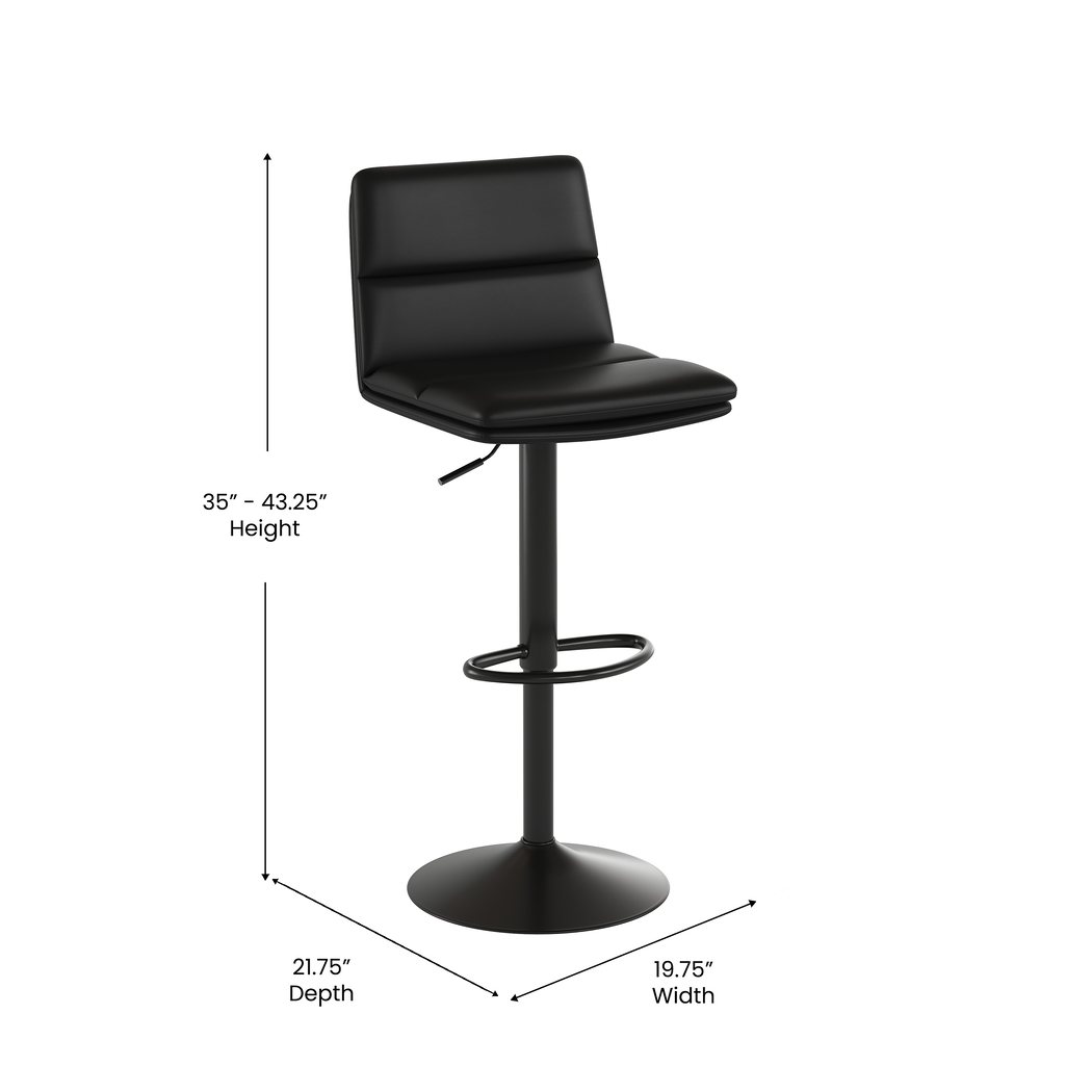 Chickaree Black Barstool, Set of 2 - Thumbnail - Image 9