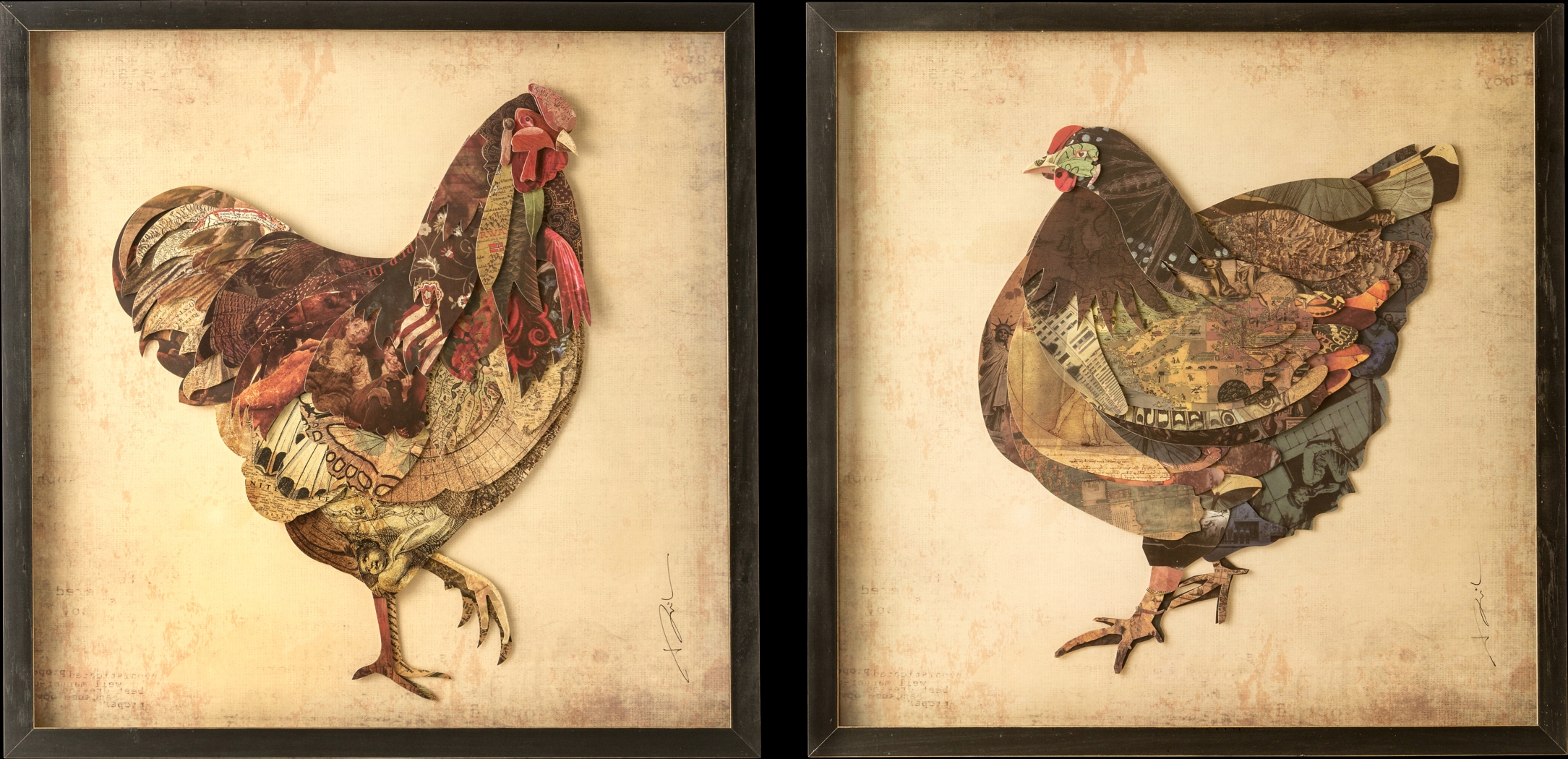 Chicken Strut Set of 2 Artwork - Thumbnail - Image 1