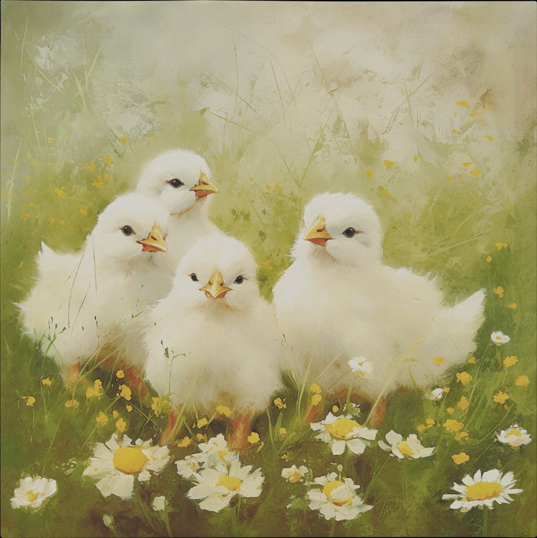 Chicks In The Sun Green Wall Decor - Thumbnail - Image 1