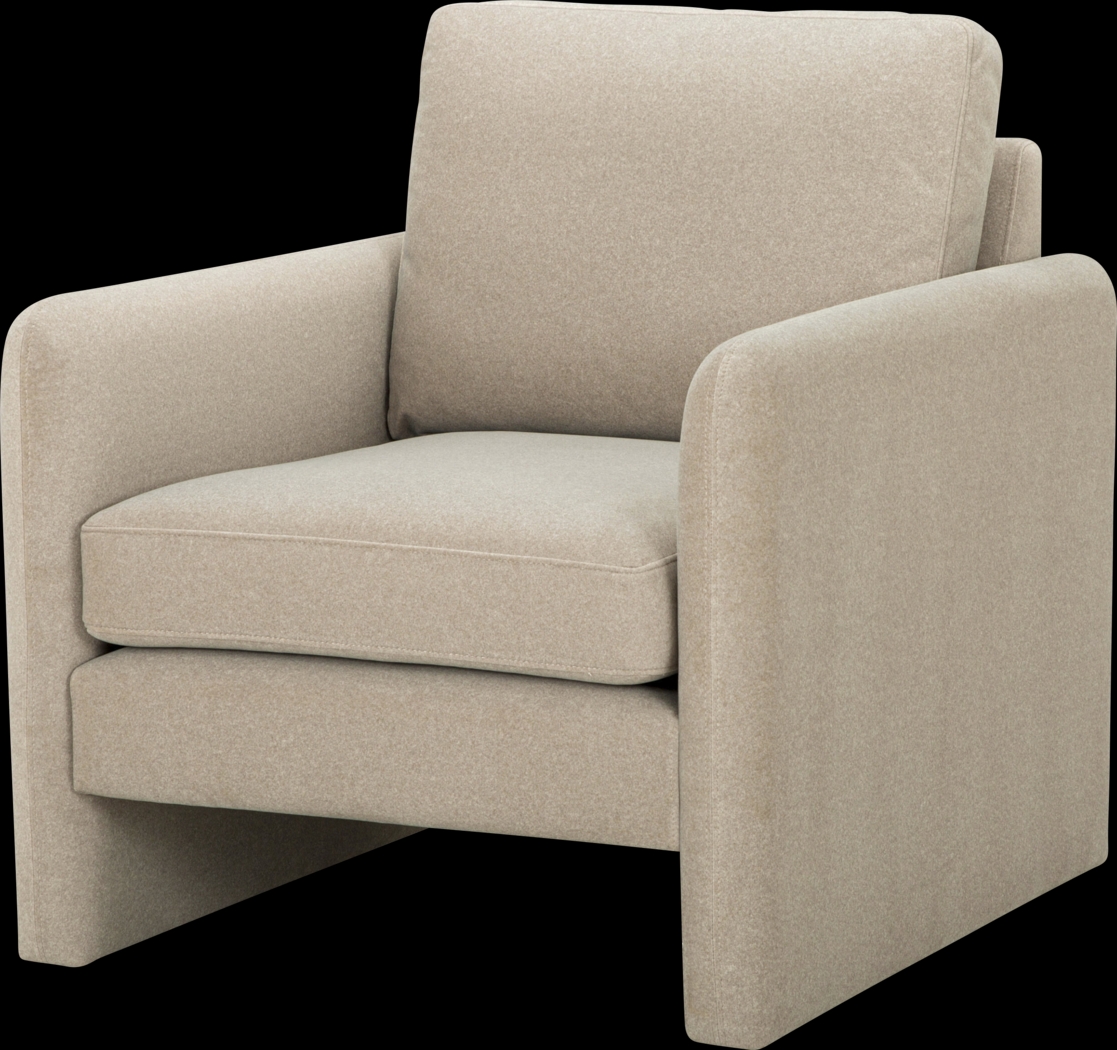 Chidea Beige Accent Chair - Thumbnail - Image 1