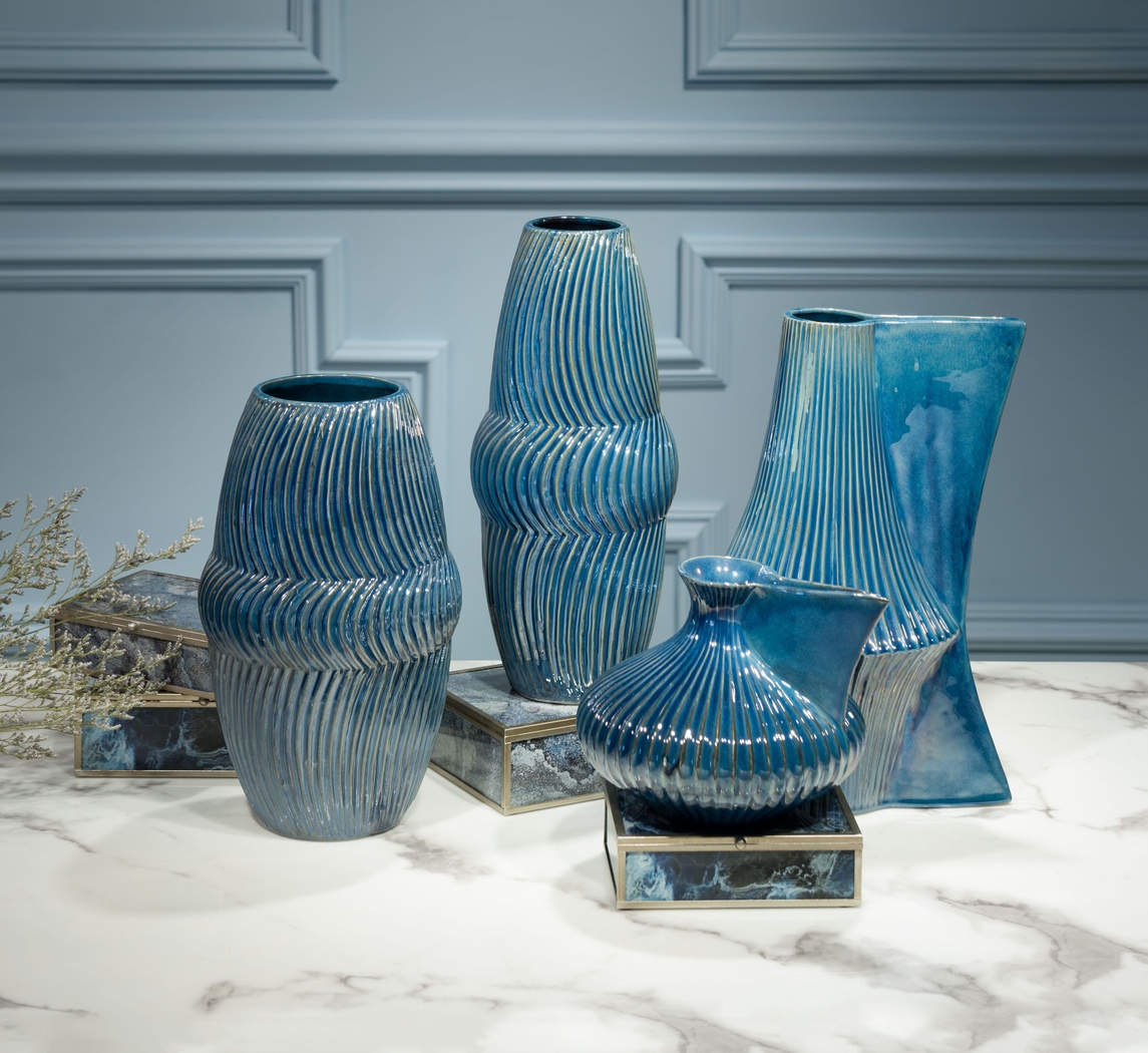 Chidi Blue Large Outdoor Vase - Thumbnail - Image 2