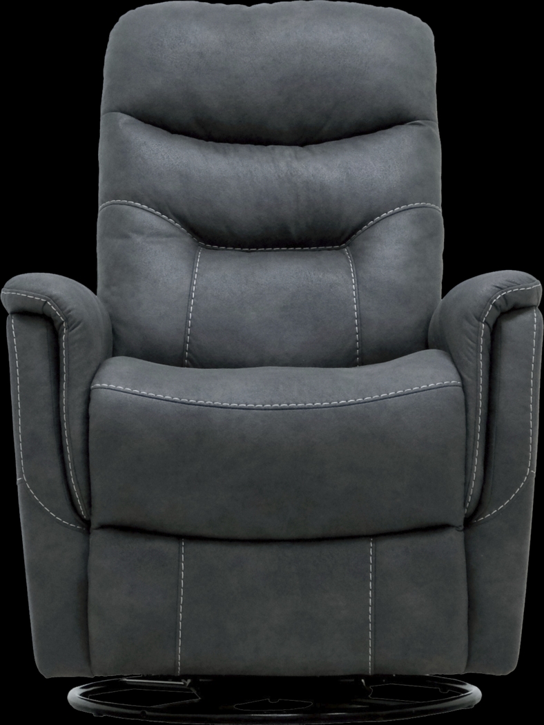 Chierii Dark Gray Glider Recliner - Thumbnail - Image 3
