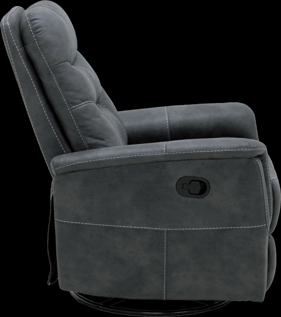 Chierii Dark Gray Glider Recliner - Thumbnail - Image 4