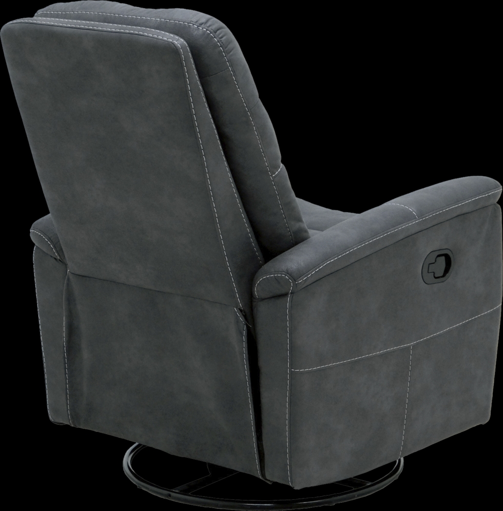 Chierii Dark Gray Glider Recliner - Thumbnail - Image 5