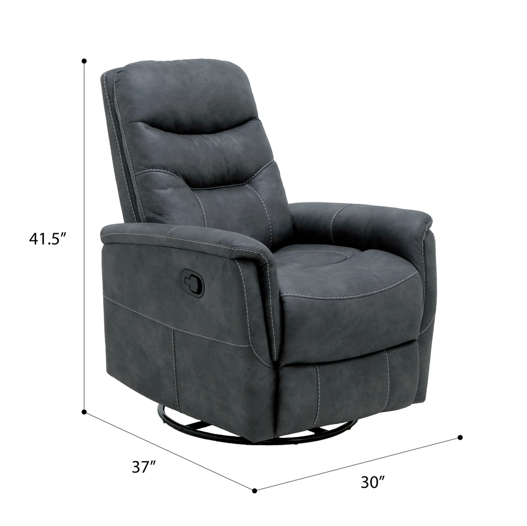 Chierii Dark Gray Glider Recliner - Thumbnail - Image 6