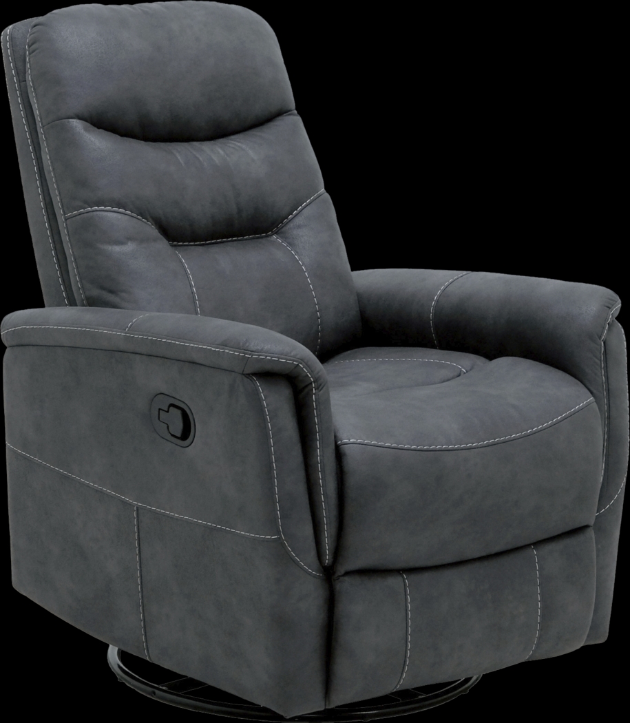 Chierii Dark Gray Glider Recliner - Thumbnail - Image 1
