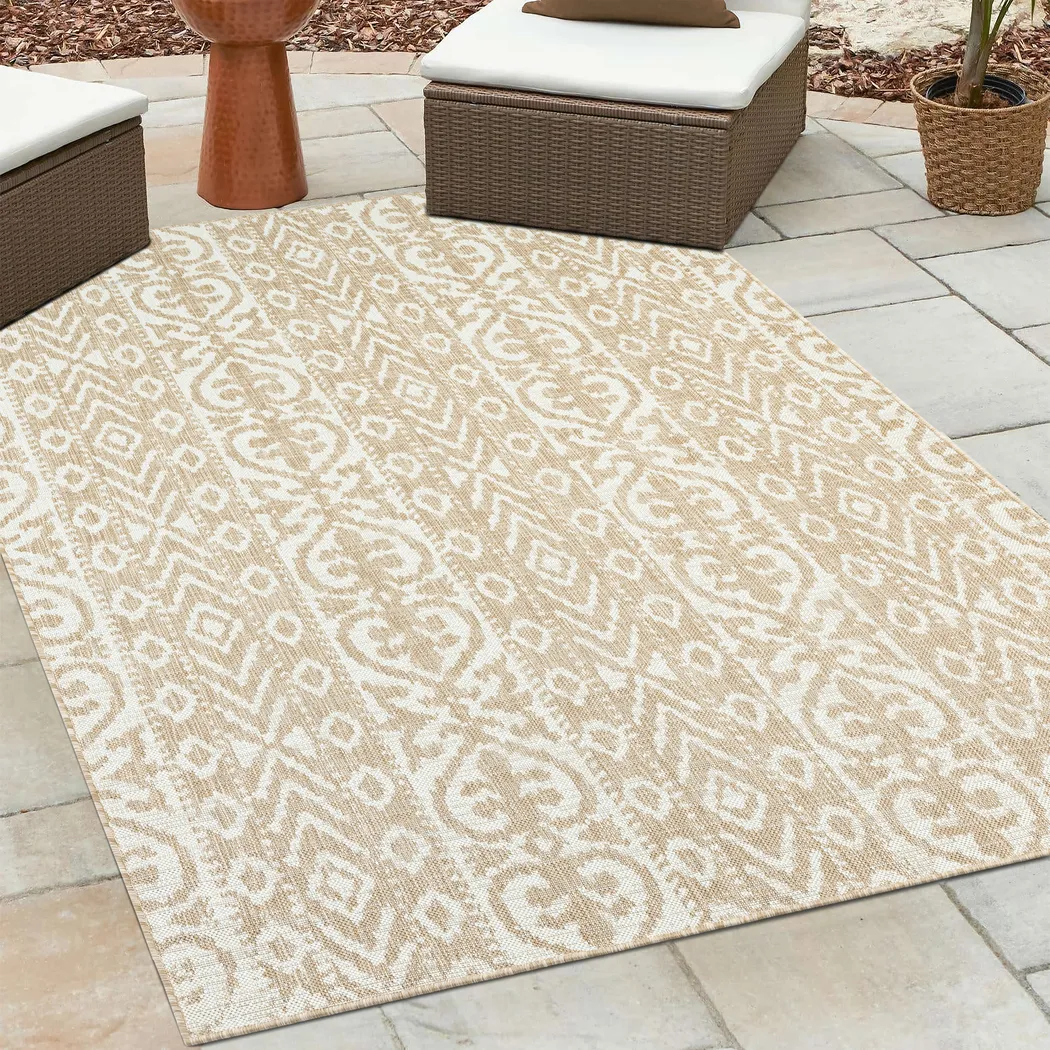 Chiley Beige 6'9 x 9' Indoor,Outdoor Rug - Thumbnail - Image 4