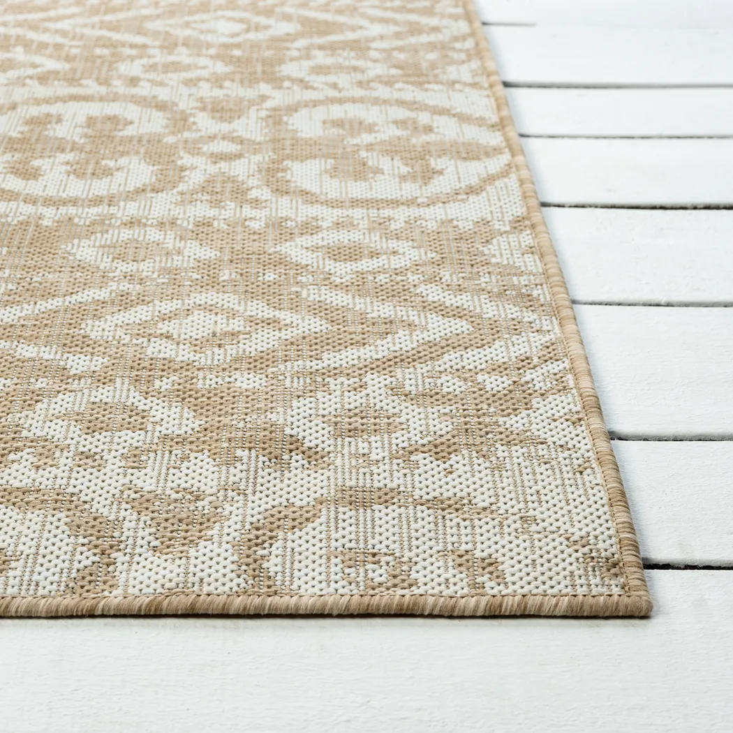 Chiley Beige 6'9 x 9' Indoor,Outdoor Rug - Thumbnail - Image 9