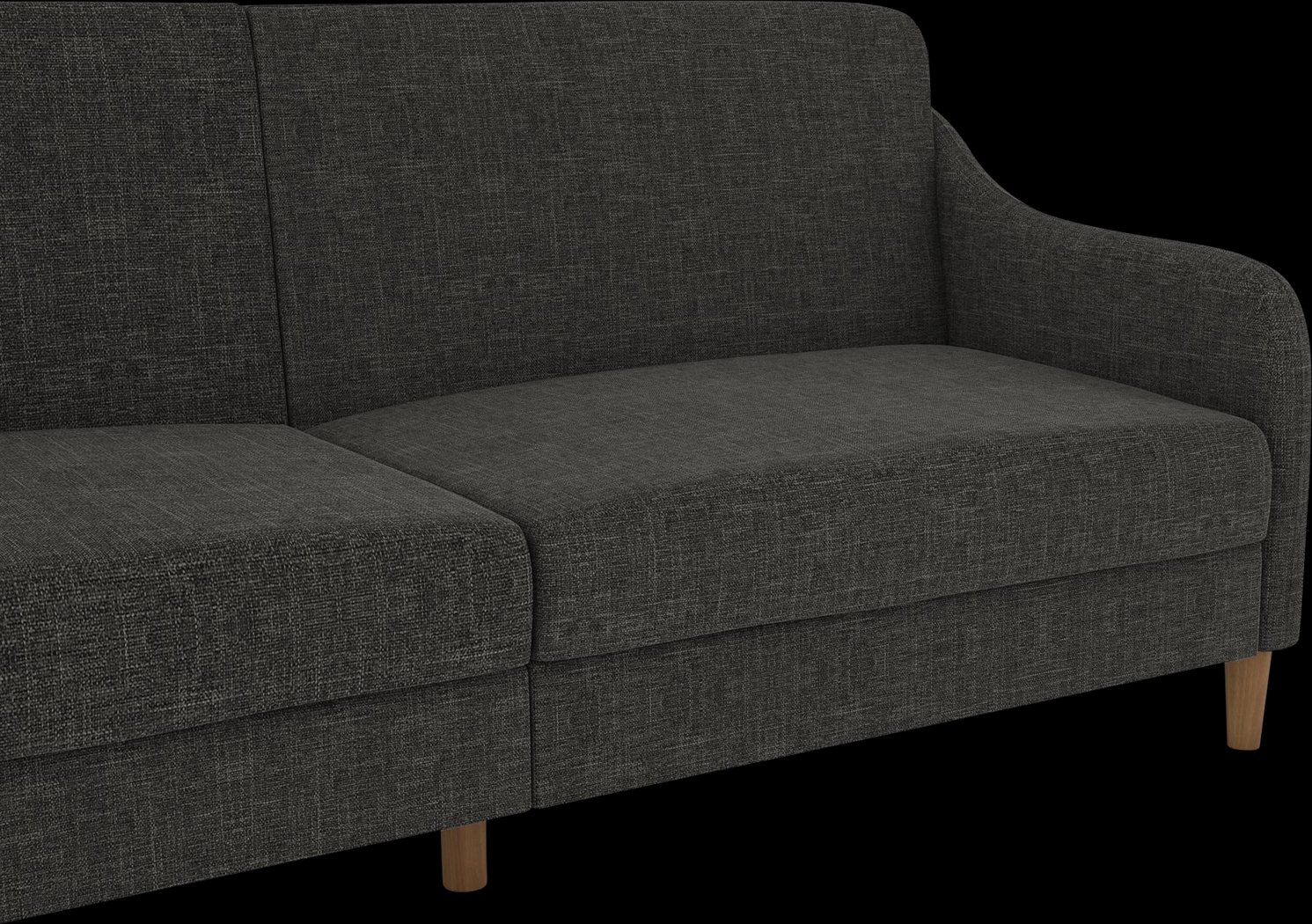 Chinauld II Gray Futon - Thumbnail - Image 10