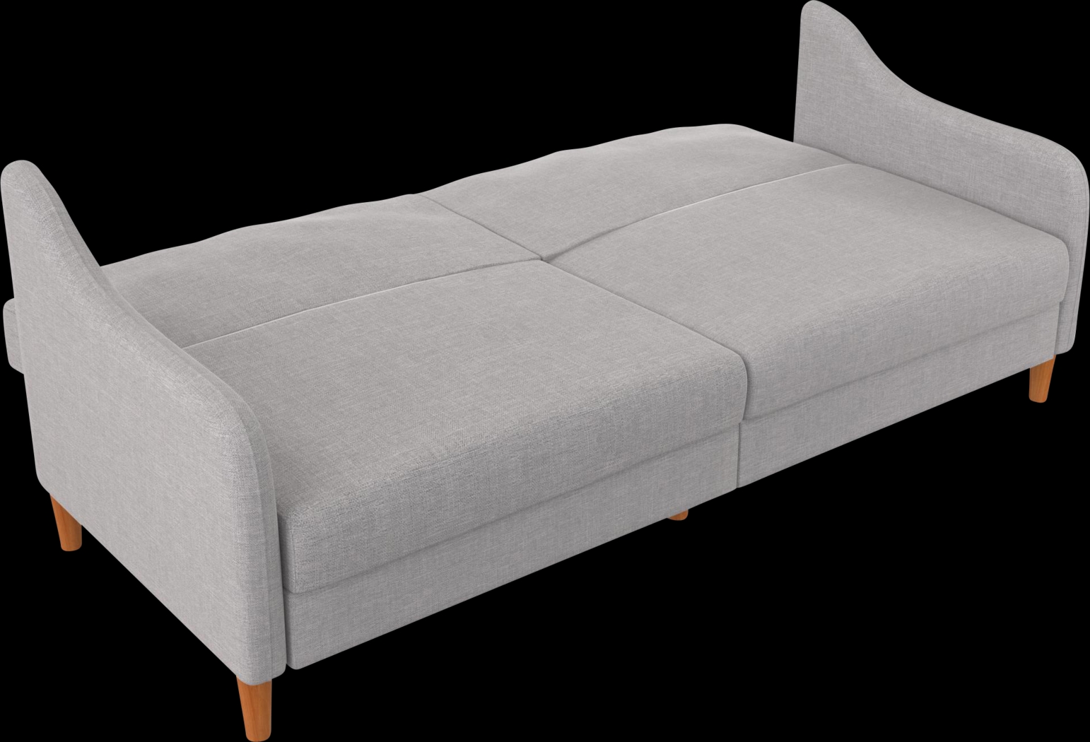 Chinauld II Light Gray Futon - Thumbnail - Image 3