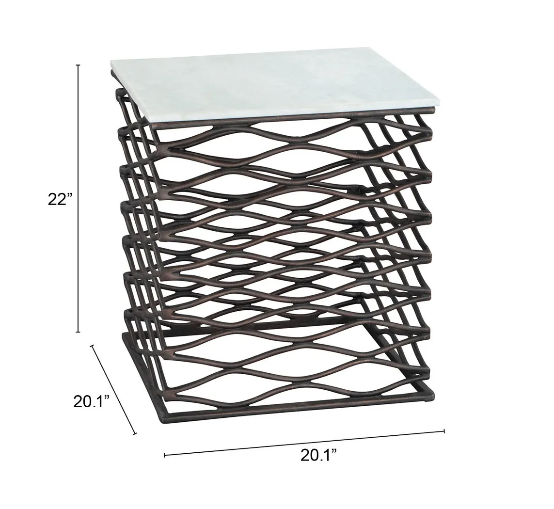 Chiniak White End Table - Thumbnail - Image 8