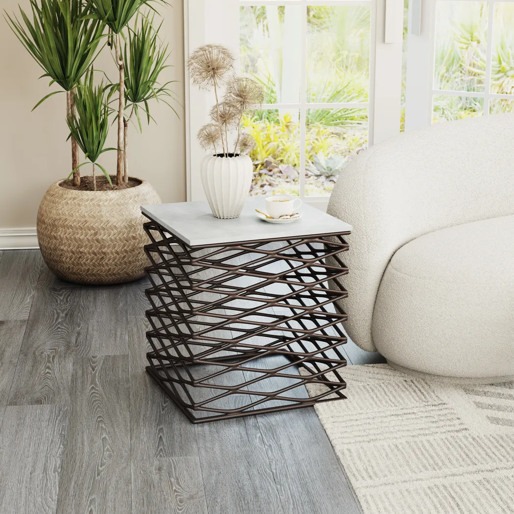 Chiniak White End Table - Thumbnail - Image 9