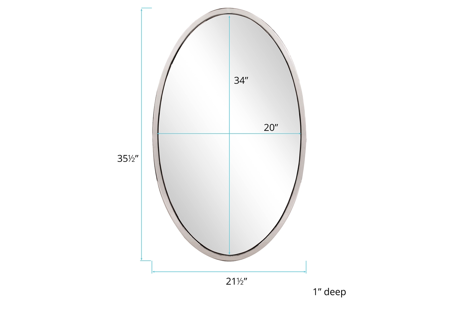 Chintal Silver Oval Mirror - Thumbnail - Image 2