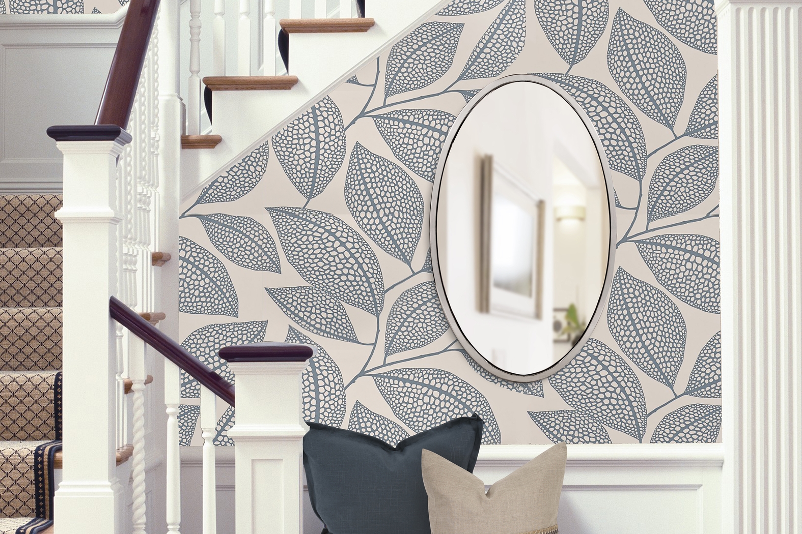 Chintal Silver Oval Mirror - Thumbnail - Image 3