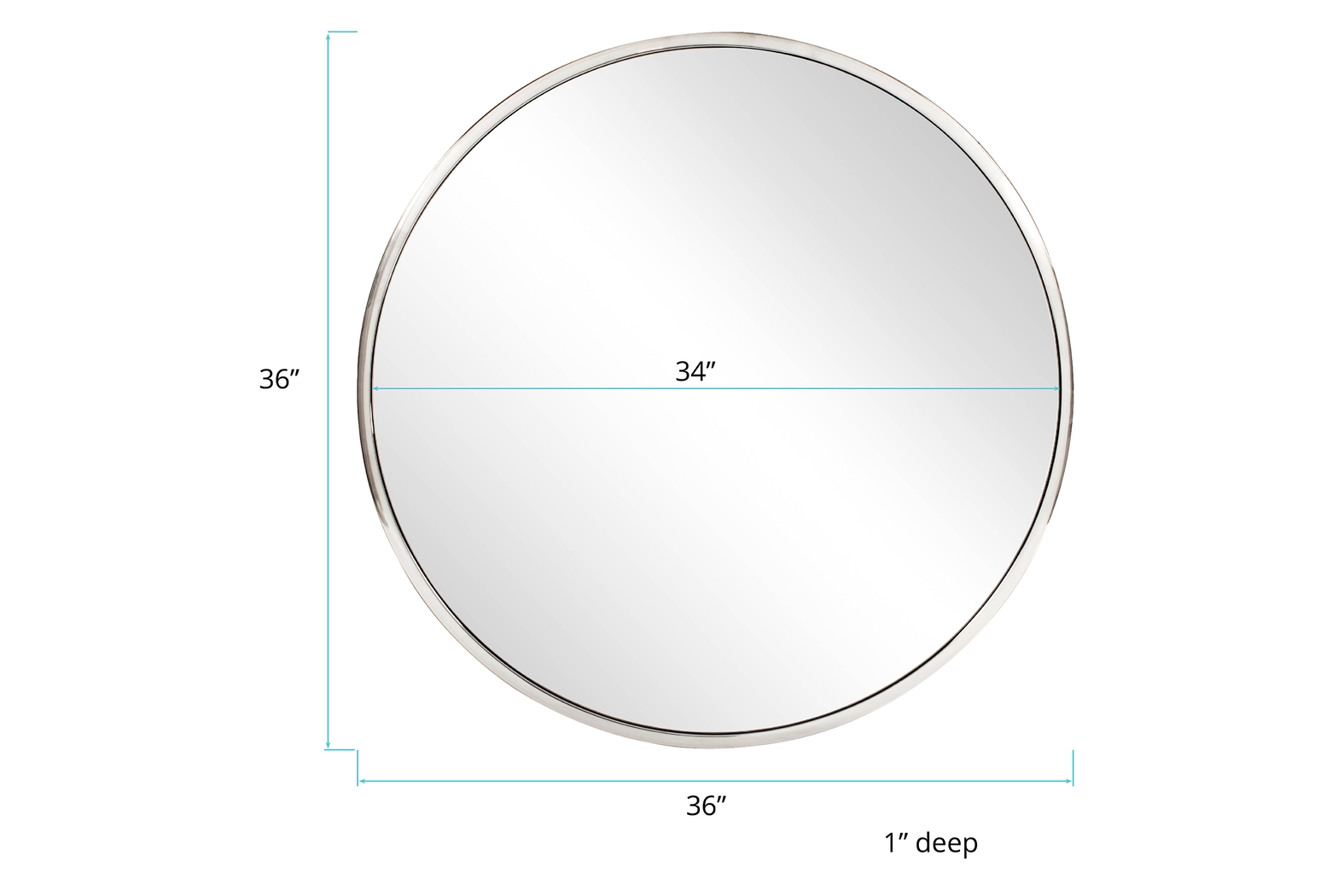Chintal Silver Round Mirror - Thumbnail - Image 2