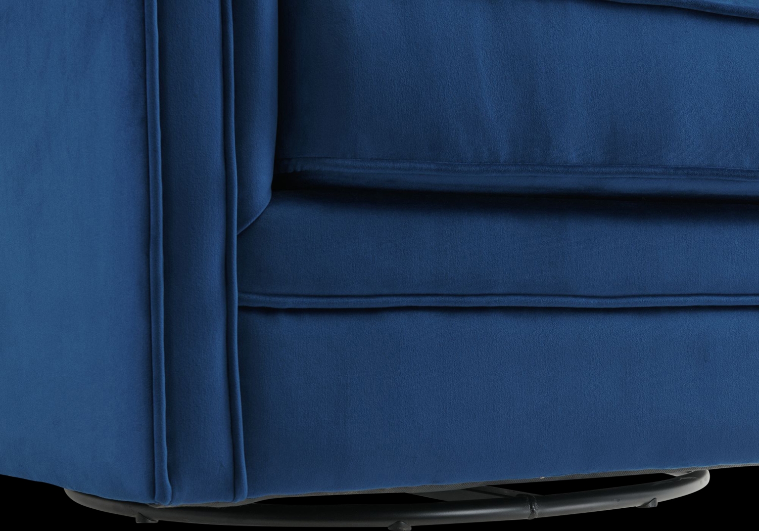 Chippenham Blue Accent Swivel Chair - Thumbnail - Image 5