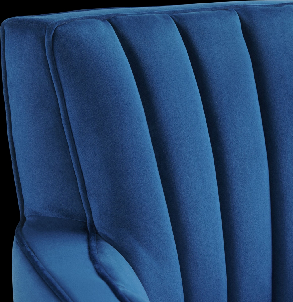 Chippenham Blue Accent Swivel Chair - Thumbnail - Image 7