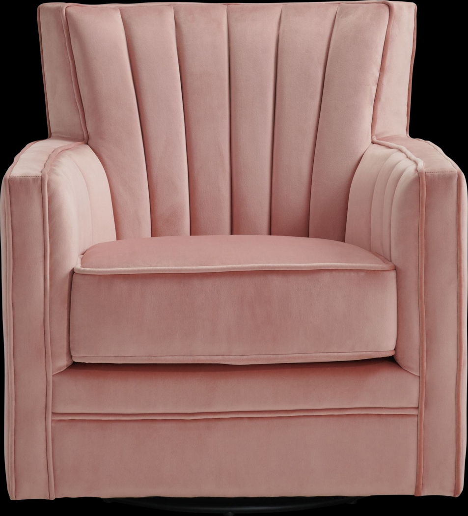 Chippenham Pink Accent Swivel Chair - Thumbnail - Image 2